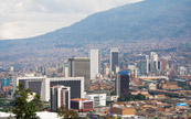 Petit centre-ville de la Colombie