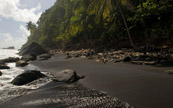 Une plage noir de Dominique